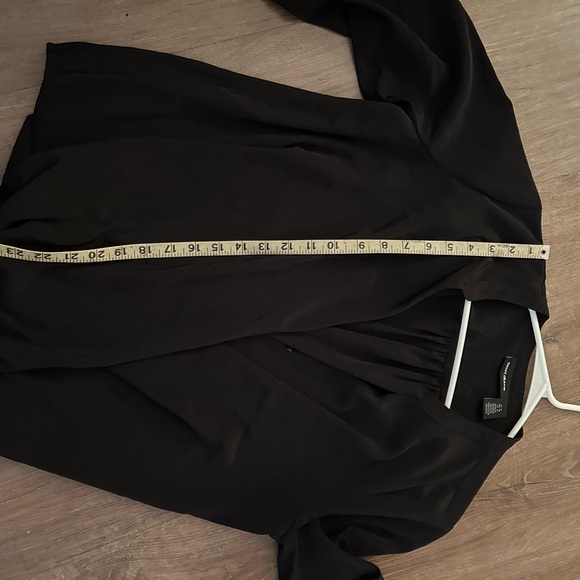 NWOT DKNY Women's Black Drape Blouse - Picture 5 of 5